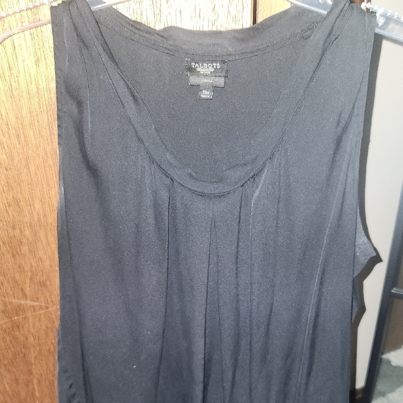 Talbots Gray Pleated Sleeveless Tank Top - Picture 3 of 4